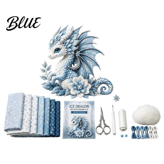Beginner Craft Set Educational Supplies Fabric Sewing DIY Kit Dragon Patchwork Kit with Pre-cut Fabric