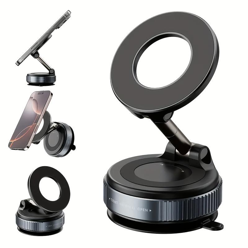 Vacuum Magnetic Suction Car Phone Holder Foldable Extendable 360 Degree Rotating Suction Cup Holder