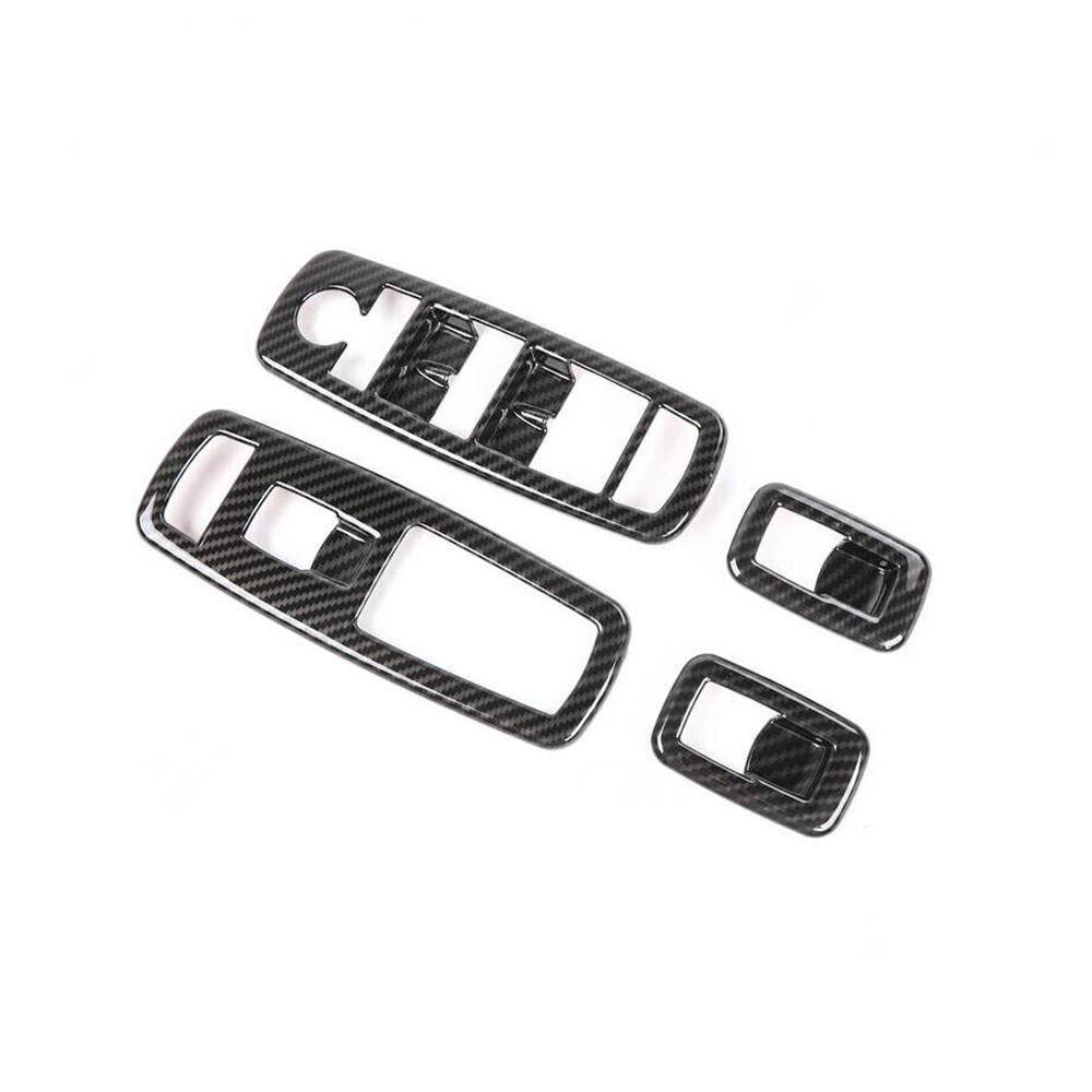 Carbon Fiber Look Window Lift Switch Panel Cover For Dodge Charger Durango 2011+