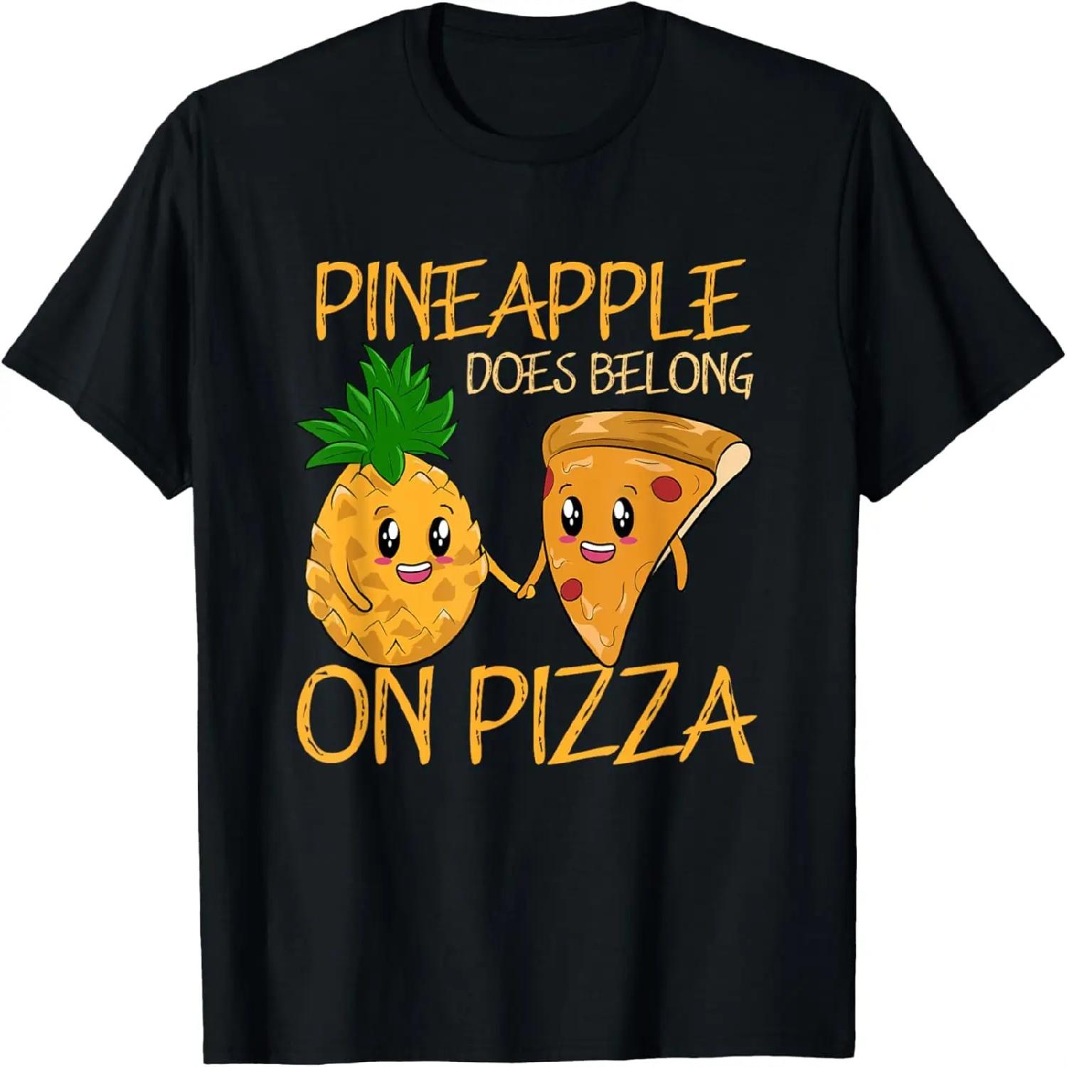 Pineapple Does Belong On Pizza Fan Pineapple Pizza T-Shirt XXXXXL разноцветный