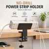 No Drill Power Strip Holder Under Desk Cable Management Tray for Socket Fixing Home Office Cord Storage Rack Organizer Accessory