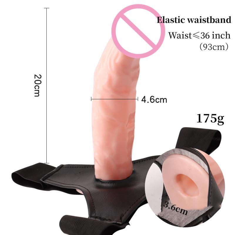Men Strap On Dildo Panties Wearable Hollow Penis Lengthen Sleeve Strapon Dildo Pants Harness Belt for Man Sex Toys for Woman Gay