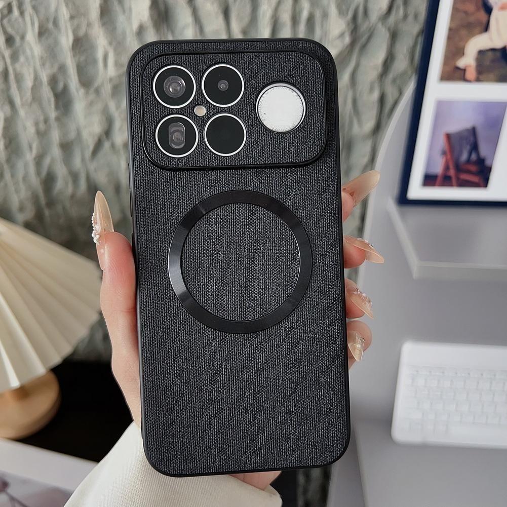 Custodia in Pelle Piana Magnetica in Tessuto di Lusso per Xiaomi Poco F9 Ultra F9 Pro F8 Ultra F8 Pro Cover di Protezione per Telefono con Ricarica Wireless