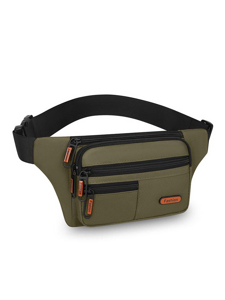 Men's fashiable multi-layer casual waist bag