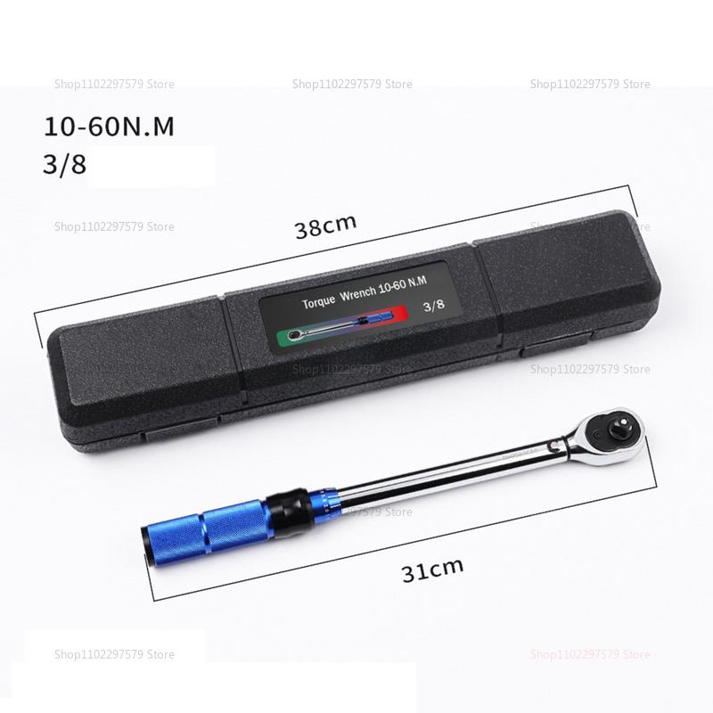 Digital Torque Wrench 3/8 10-60Nm Automotive Ratchet Socket Spanner Accuracy ±3% Mechanical Workshop Tool for Drive Vehicles Ca