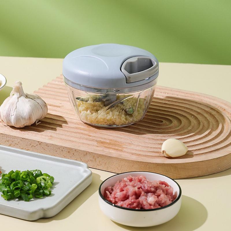 500ML Home Garlic Press Manual Mincer Garlic Crusher Garlic Paste Grinder Meat Mincer Multi-Function Baby Food Processor Blender