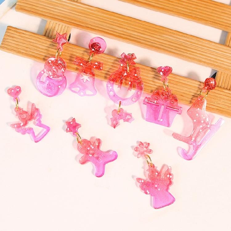 Seasonal Earring Creation Silicone Molds Handcraft Silicone Molds for Christmas Earrings Portable DIY Ear Jewelry Tools