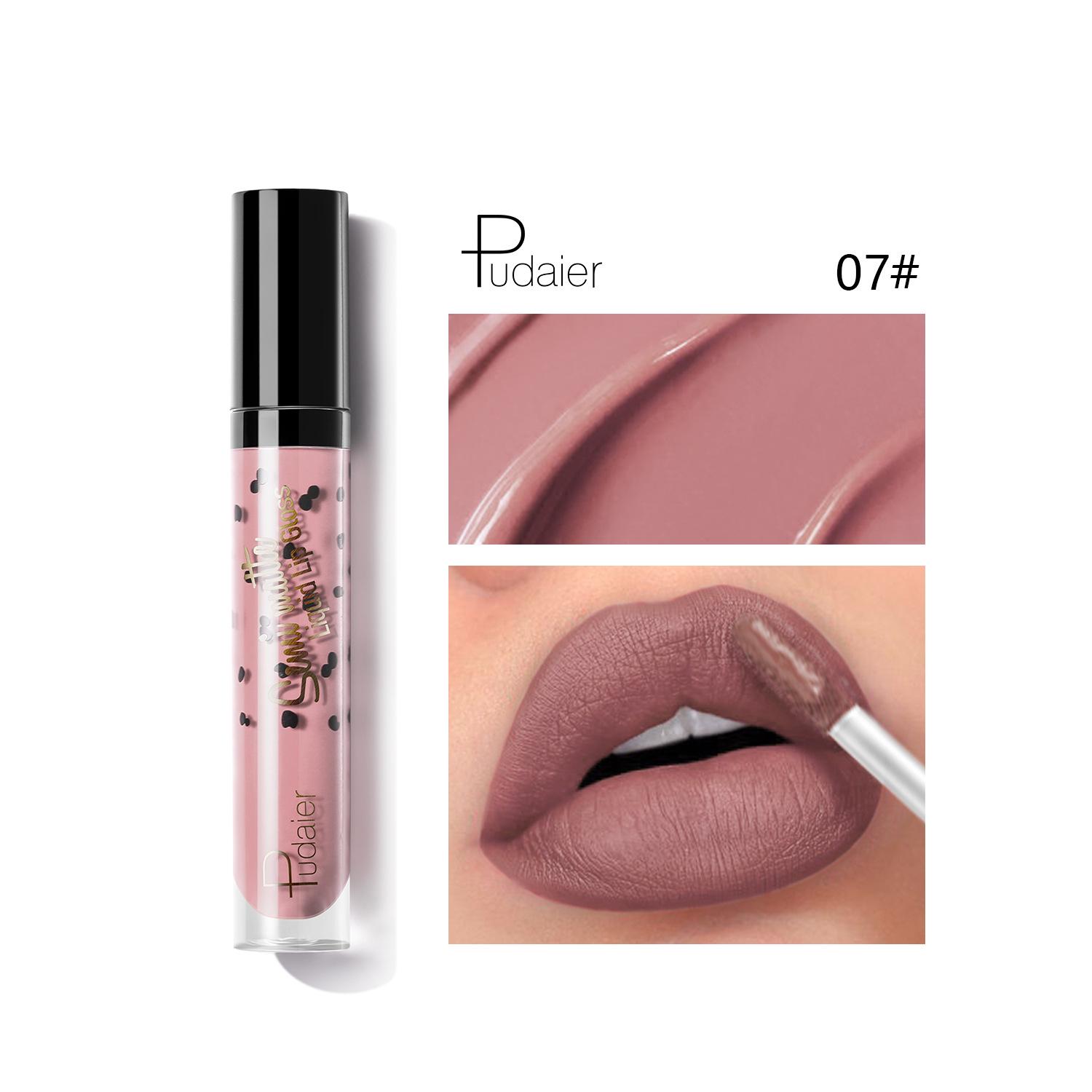 

12-колірний блиск для губ Matte Lip Gloss Liquid Lipstick Matte Non-stick Cup Lip Gloss Lip Glaze 07#
