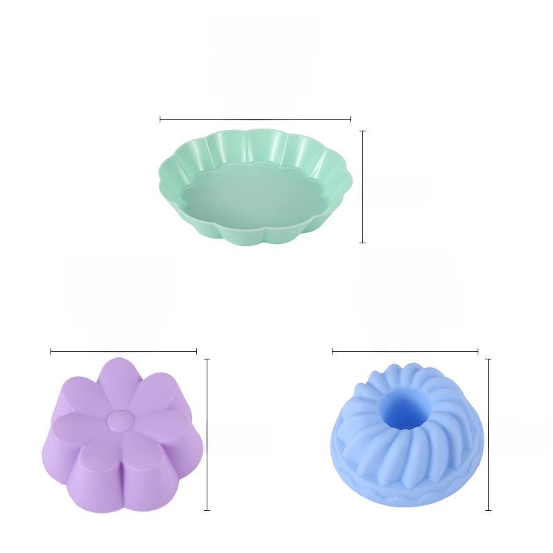 Moule à muffins et à gâteaux en silicone - 8,5 g d'épaisseur, 7 cm de diamètre.