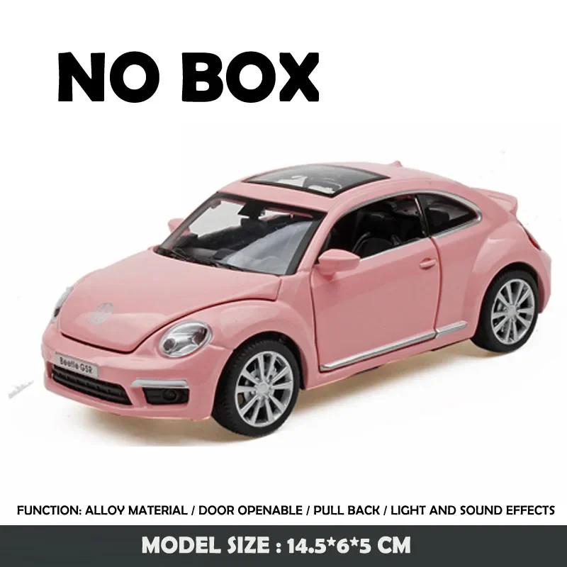 W221:32 Volkswagen Beetle GSR Alloy Super Car Model with Sound Light Children Boy Toy Vehicle Home Decoration Gift Home Decor