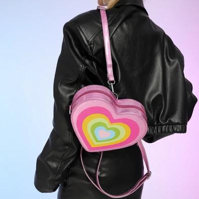 Sweet Rainbow Love Women's Bag New Western Style Crossbody Dual Use Shoulder Bag