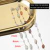 2meters 1meter Stainless Steel Natural Stone Beaded Chain for Necklace Bracelet Sweater Crystal Chain Jewelry Making DIY