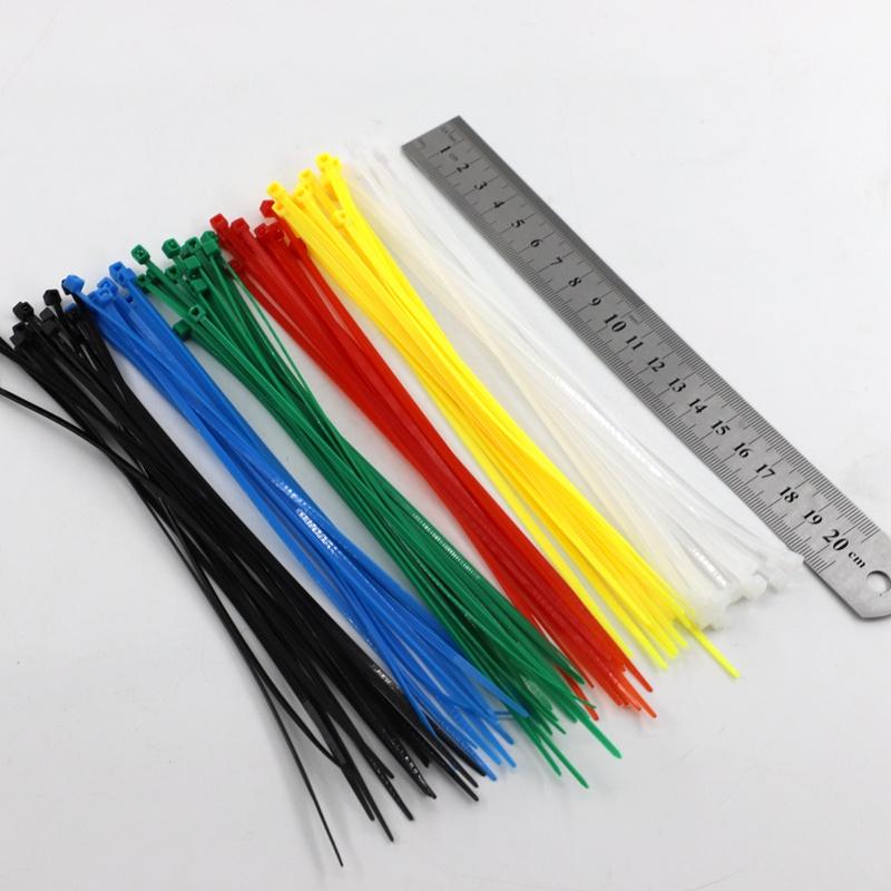 30~1000Pcs/Pack 3x200mm Self-Locking Nylon Ties Plastic Fasten Rope Balcony Privacy Screen Net Fasten Tools Cable Zip Ties