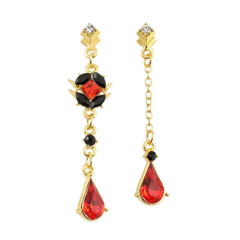 Genshin Impact Earring Ear Studs Barbatos Venti Wind Element Irregular Metal Pendant Earrings For Women Cosplay Party Jewelry