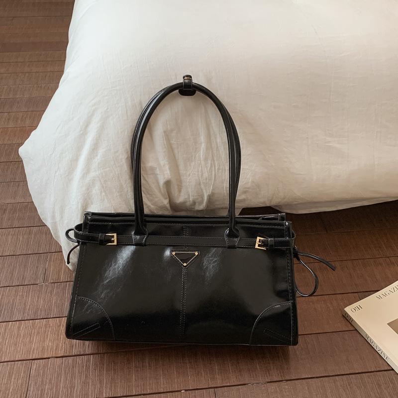 Modische Eimer-Tasche, Tägliche Pendler-Einkaufstasche mit einer Schulter, Einfache und Nischen-Achseltasche