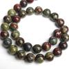 Dragon Bloodstone Round Natural Stone Beads 15"Strand Smooth Loose Spacer Beads 4/6/8/10/12mm for Jewelry Making DIY Bracelets Charms Accessories