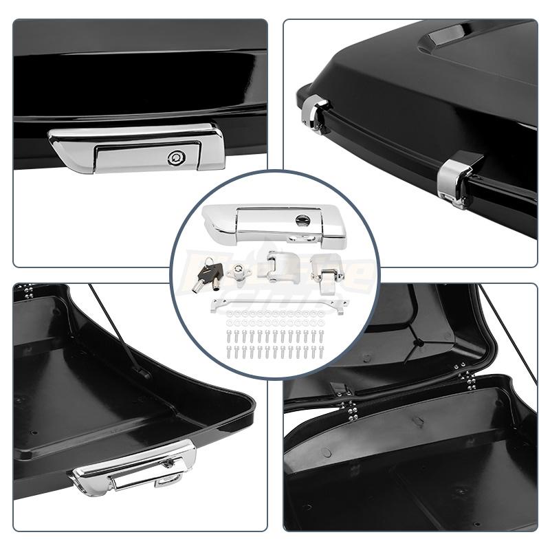 Motorcycle Hard Bag Saddlebag Hardware Latch Hinge Lock Kit For Harley Touring Street Glide Road King Road Glide 2014-Up