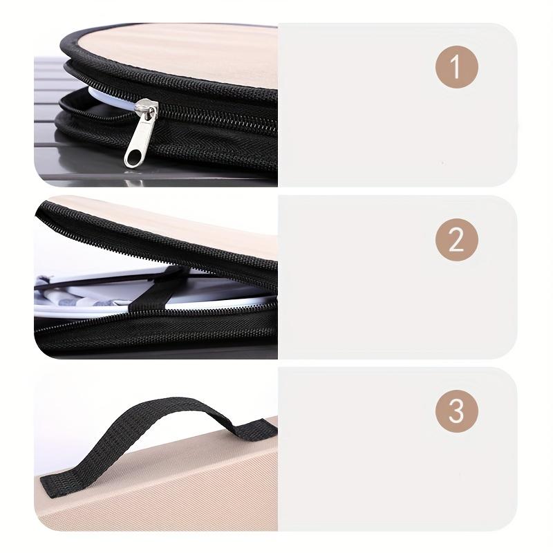 1pc Oxford Cloth Cutlery Storage Bag (9.43x9.43inch), Portable Folding Travel Utensil Organizer, Picnic Beach Camping Essentials Cutlery Not Included