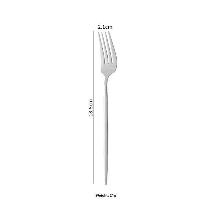 Gold-Plated Portuguese-Japanese Stainless Steel Cutlery Set: Knife, Fork, Dessert Spoon, Chopsticks, Ice Cream Spoon, Fruit Fork