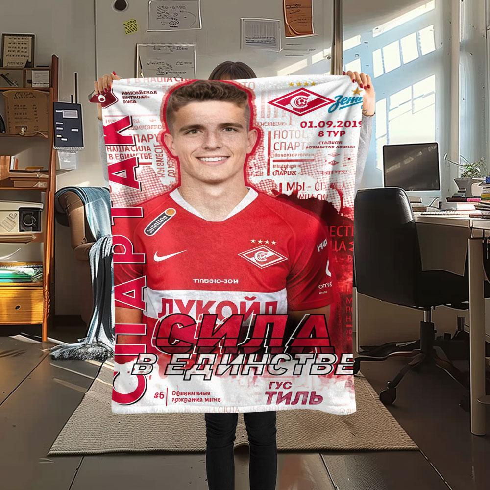 1PC Spartak Moscow Spirit Blanket, High quality Comfortable for All Seasons, Home Decor, Warmth and Comfort