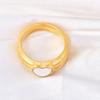Heart-Shaped Heart Ring Elegant Shell Ring Trendy Finger Ring  Girls