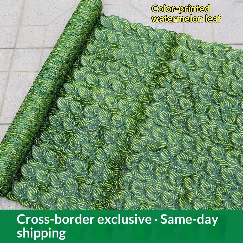 Faux Artificial Leaf Privacy Fence Panel 1M/ Realistic Green Hedge for Patio Balcony Backyard Home Outdoor Decor