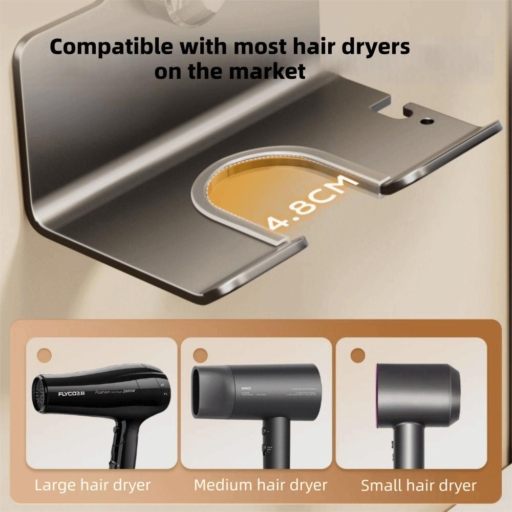 Carbon Steel Suction Cup Hair Dryer Holder Wall Mounted Toilet Blower Holder  Bathroom