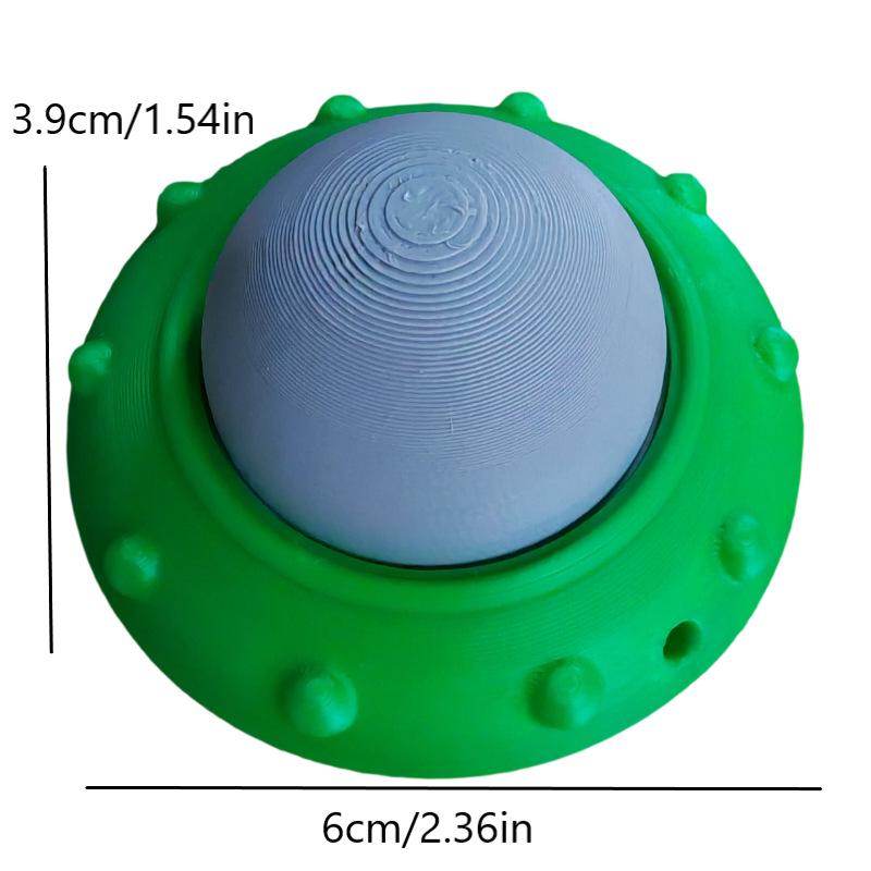 UFO Decompression Mini Squeezable Pendant with Bearing, Alien Spaceship Design зелёный