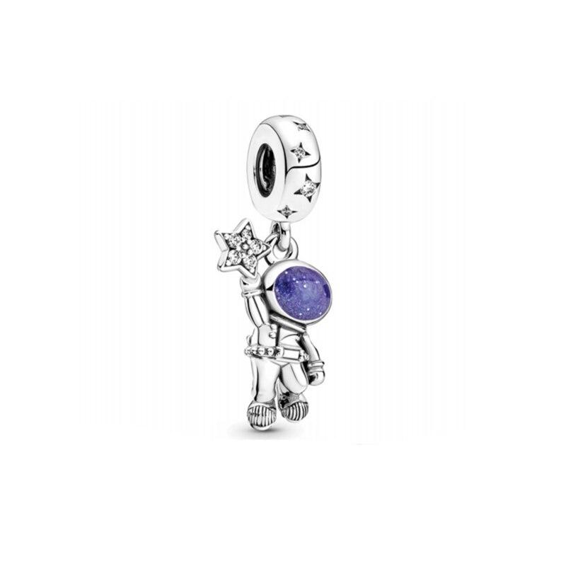 Winter Series S925 Sterling Silver Astronaut Charm Suitable For Diy Ladies Bracelet Necklace Original Fashion Accessories