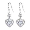Elegant Heart-Shaped Pure Silver 999 Earrings for Women - Fashionable, High-End, Luxurious Pendant Ornaments