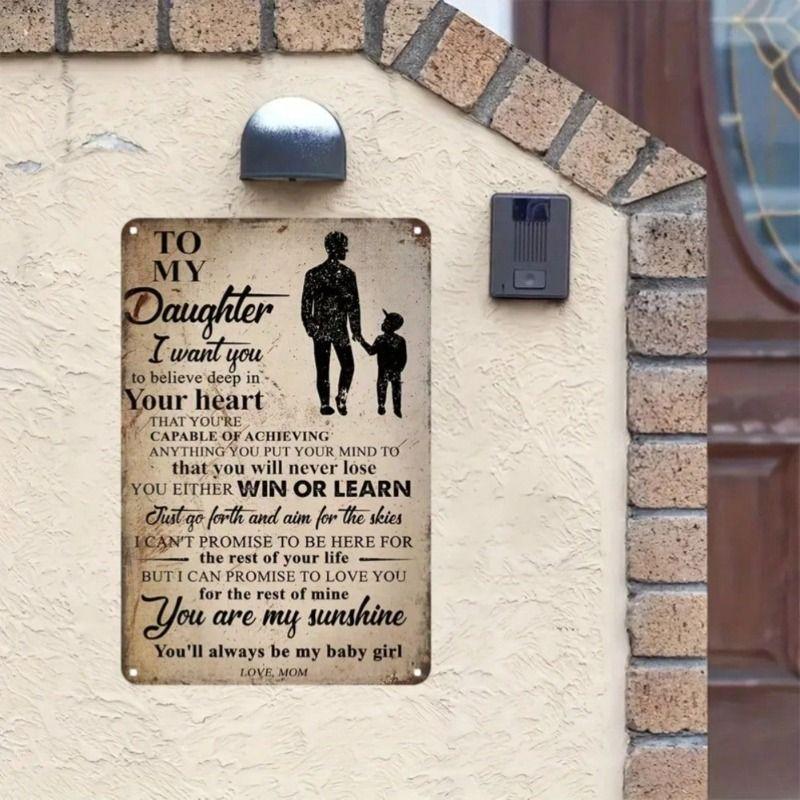 

Vintage Metal Tin Sign for Wall Decor, Inspirational Quote Poster for Living Room