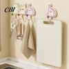 Decorative Wall Hangers for Home Cartoon Puzzle Key Hook, Heavy Duty Traceless Plastic Hanger, Self Adhesive Hooks Kitchen Utensils Space Saving Hook