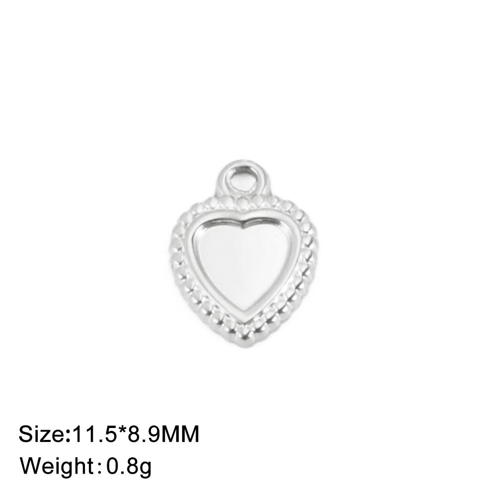 Fashion Love Heart Charms Stainless Steel Gold DIY Pendant for Earring Necklace Bracelet Jewelry Making