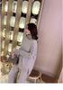 2021 Autumn/Winter Korean High Neck Slit Knitwear & Loose Wide-Leg Pants Two-Piece Set for Women