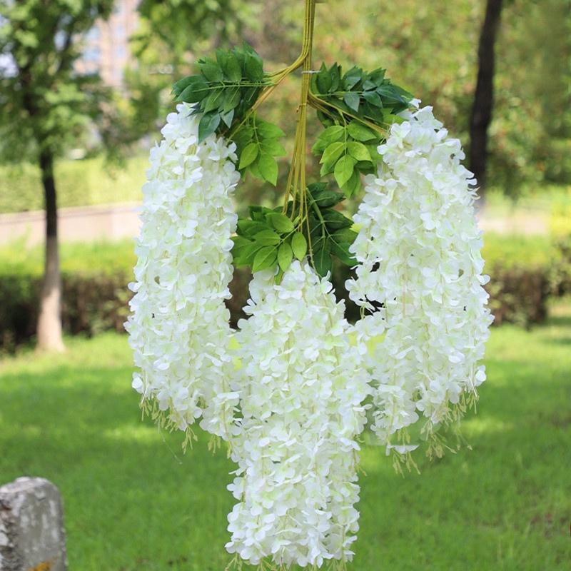 12PCS Artificial Wisteria Flowers, perfect for indoor and outdoor wedding arches, party backdrops and wall decorations.