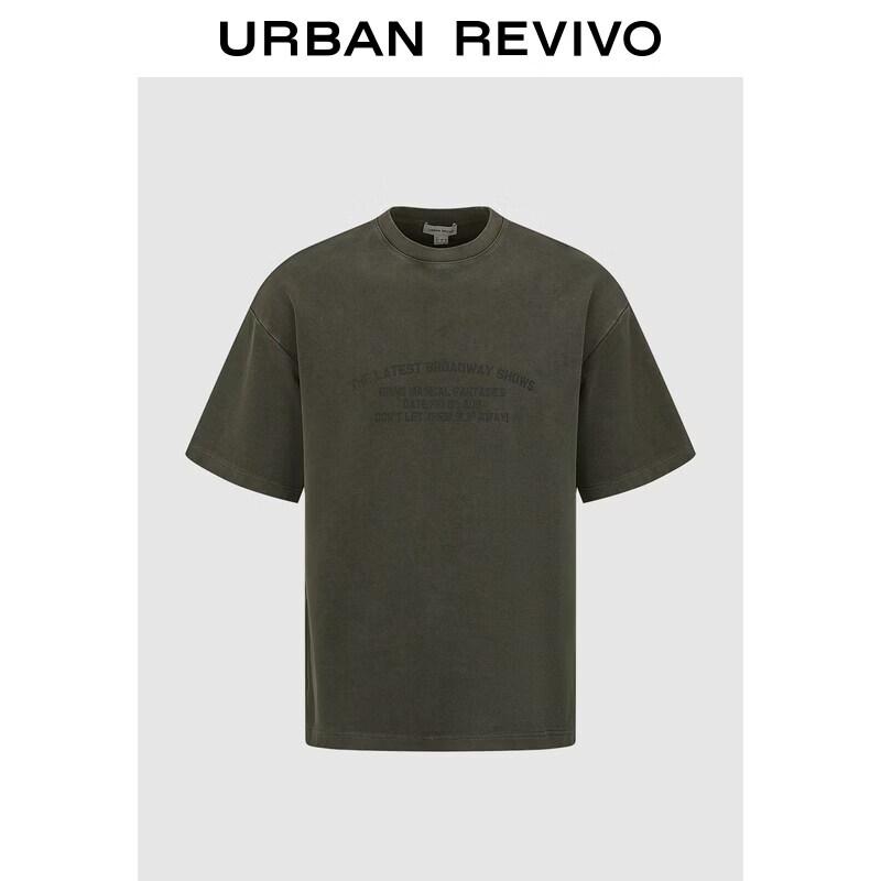 UR Men s Trendy Street Letter Print Short Sleeve T-Shirt L