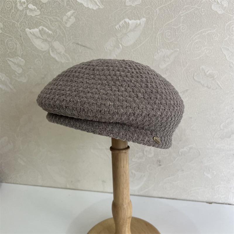 

Literary and artistic three-dimensional shape beret children show their faces small autumn and winter new breathable casual versatile painter hat tide M（56-58cm） хакі