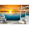 3d Wallpaper Sunset Water Lake Background Wall Murals Landscape Scenery Wall Paper Water Blue Sea Sky Bedroom Living Room Wall Mural