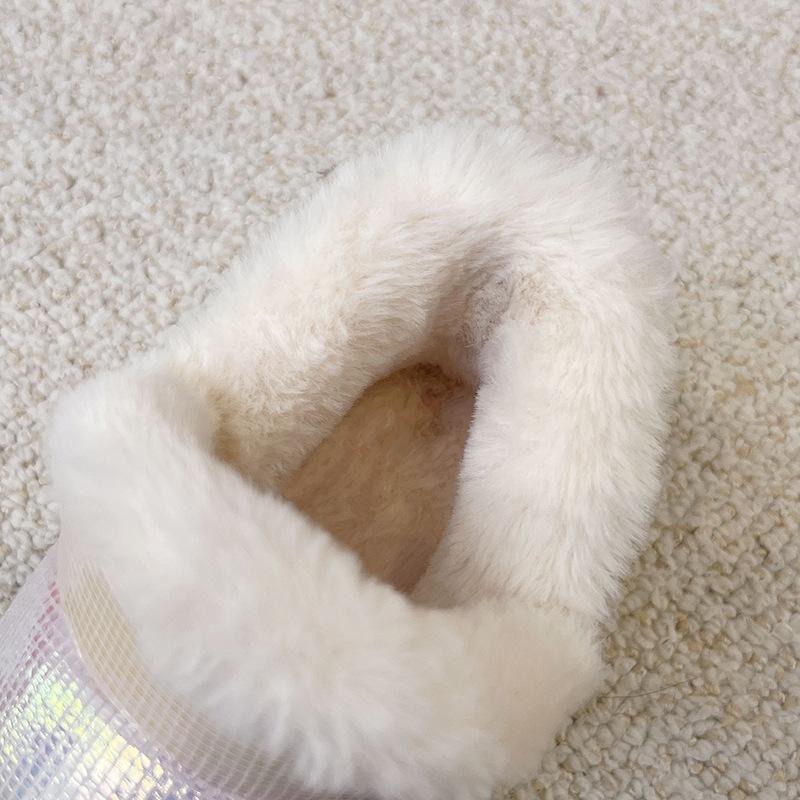 Processing Customized Women's Winter Shoes and Boots, Piled and Thickened Non-slip Thick-soled Fluffy Shoes, Women's Warm and Waterproof Cotton Boots