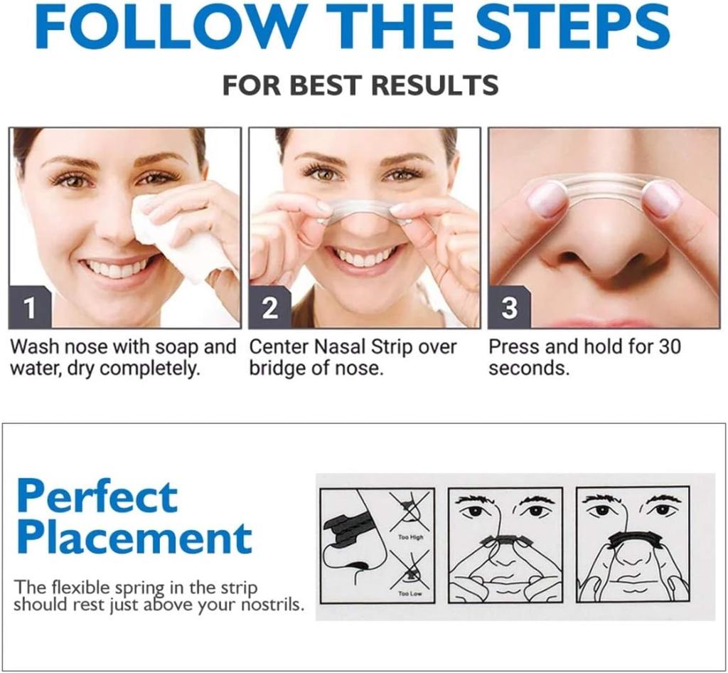 Breathe Nasal Strips Reduce Snoring Improve Sleep Relieve Congestion Open Nasal Passages for Allergies Colds