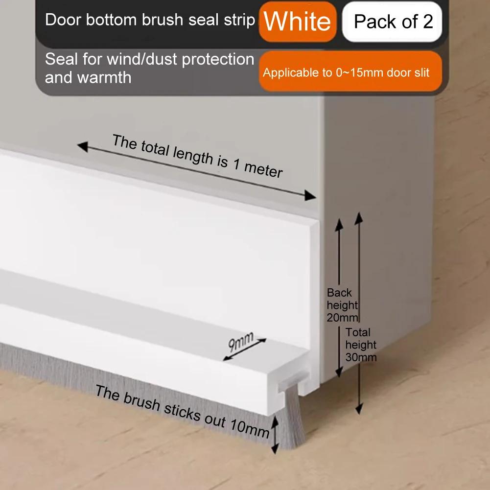 Spodní těsnící lišta ke dveřím Poddveřní zarážka proti průvanu Těsnící lišta do spodní spáry dveří Kartáč Počasí těsnění Proti chladu Blokátor mezer Kování