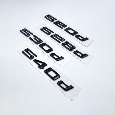 Stare błyszczące czarne litery liczbowe 520d 525d 528d 530d 535d 540d naklejka z emblematem dla BMW serii 5 E39 E60 E61 F07 F10 F11 G30 G31