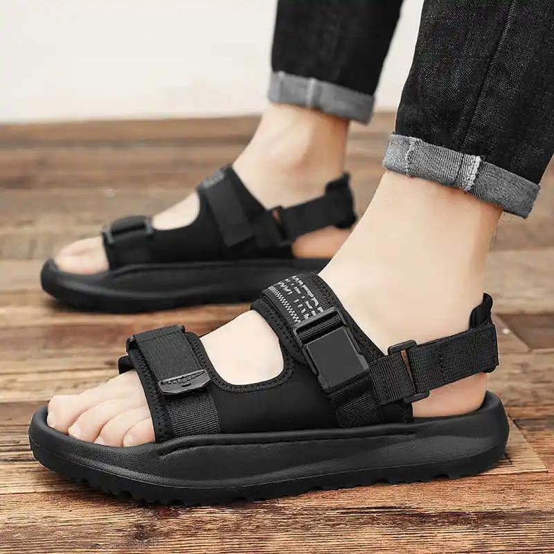 Open Back Two Strips Office Slippers Men Comfortable Sandal Shoes Sandles Men Sneakers Sport Resale Hospitality Buy