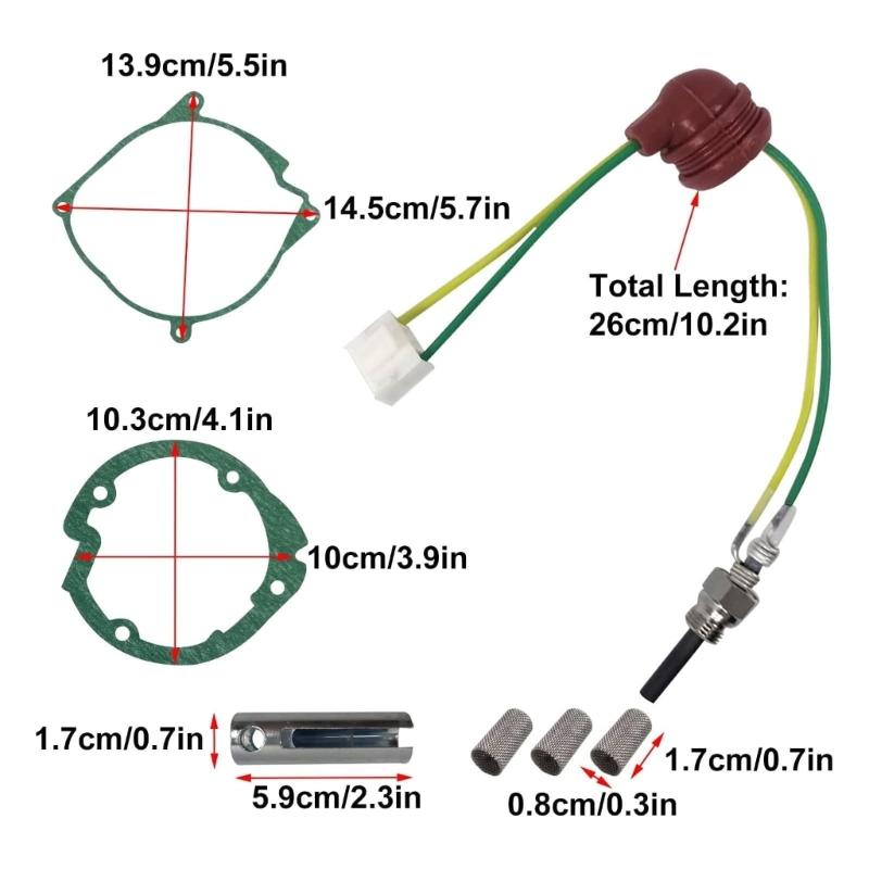 Hochleistungs-Keramikheizer-Stiftensatz 12V 3KW 8KW Zusatzheizung für Fahrzeug LKW Schiffsmotor Vorheizung