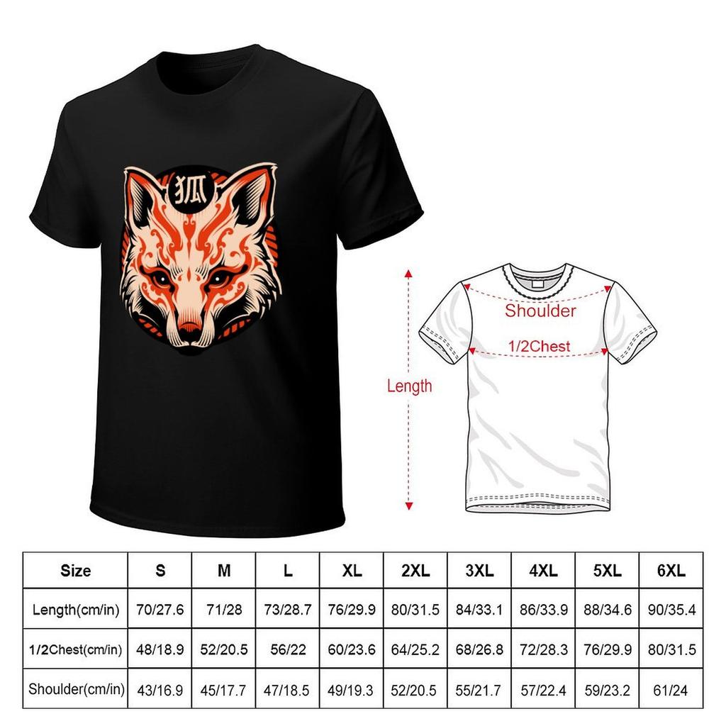 Kitsune Fox Japan Animal Series TShirt rapper graphic tees graphic t shirt vintage affliction shirts black tshirts for men