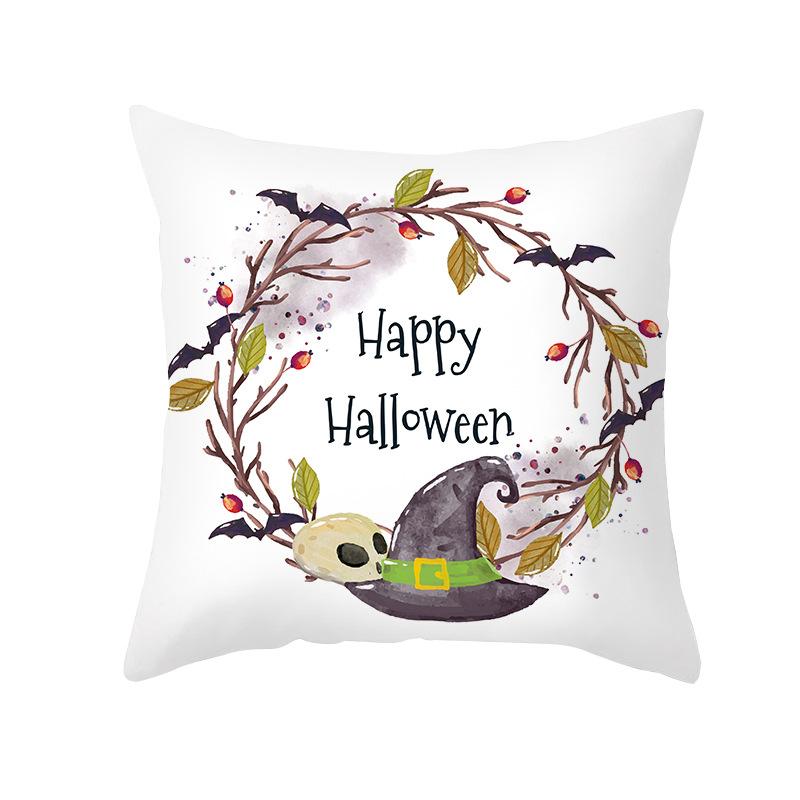 Halloween Pillow Cover Cartoon Pumpkin Head New Peach Skin Cushion Cover Sofa Cushion