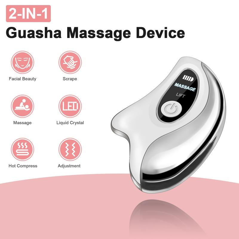 Electric Gua Sha Facial Scraper Microcurrent Neck Massager Vibration Face Lift Firming Skin Care Beauty Tool