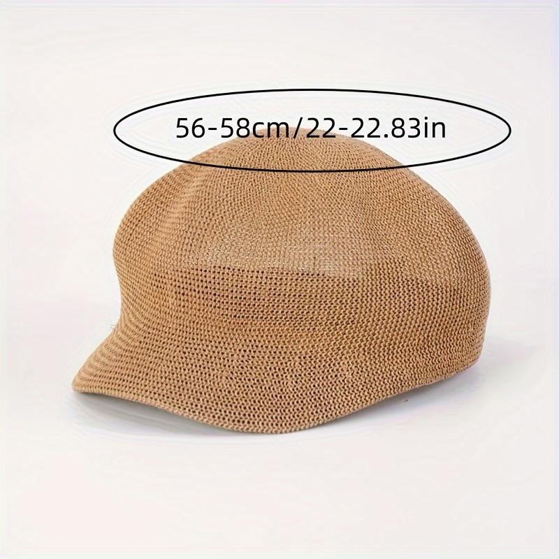 Lightweight Womens Summer Beret Hat - Breathable Mesh, Adjustable, Sunshade, Pointed Top, Solid Color, Full Splice, Inelastic, Perfect for Outdoor