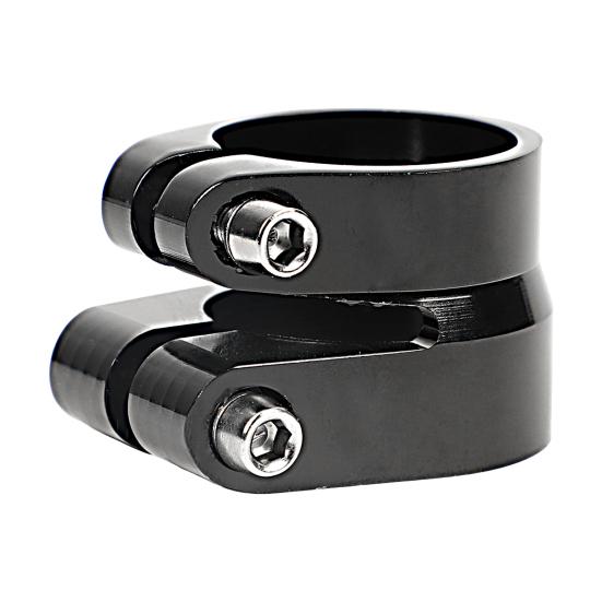 

Подседельный хомут Хорошая прочность Полый Деформирующийся Плотная резьба Алюминиевый сплав Двухслойный Зажим для подседельной трубы горного шоссейного велосипеда Велоаксессуары чёрный