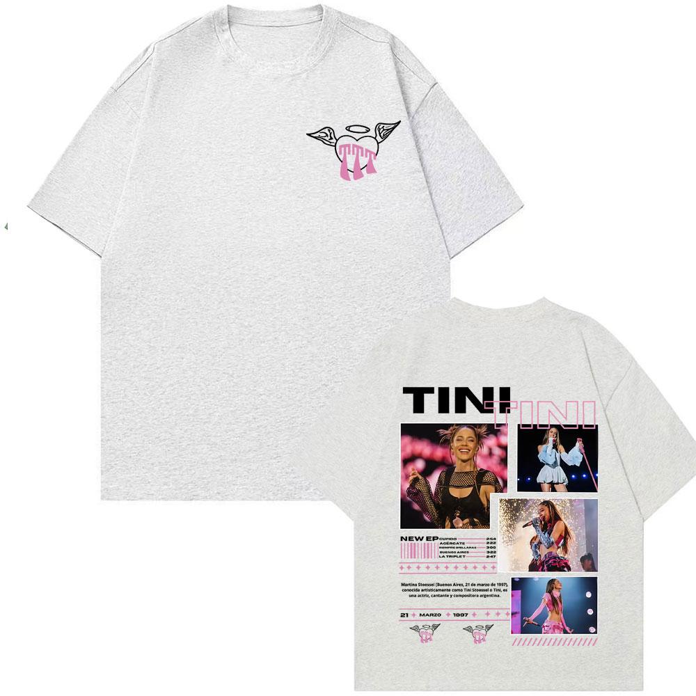 Singer TINI STOESSEL Tour 2025 Merch T Shirts Unisex Womens Clothing Harajuku Aesthetic Tshirts High Quality Short Sleeve T Shirt